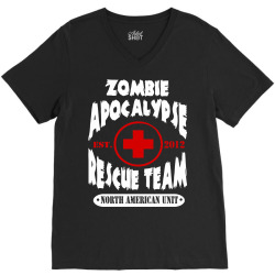 zombie apocalypse rescue team V-Neck Tee | Artistshot