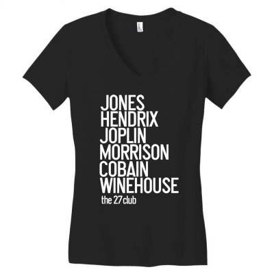 Jones Hendrix Morrison Joplin Cobain.. Women's V-neck T-shirt Designed By Asr