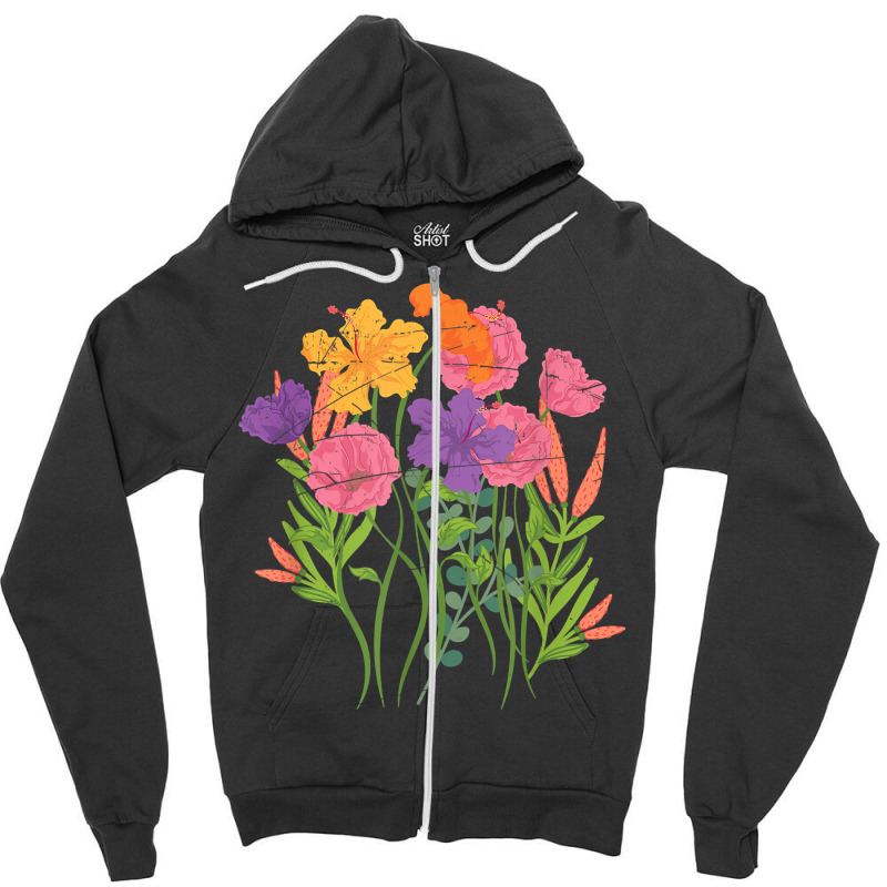 Botanical Garden Flowers Botanist Wildflower Botanical T Shirt Zipper Hoodie by survisgn | Artistshot