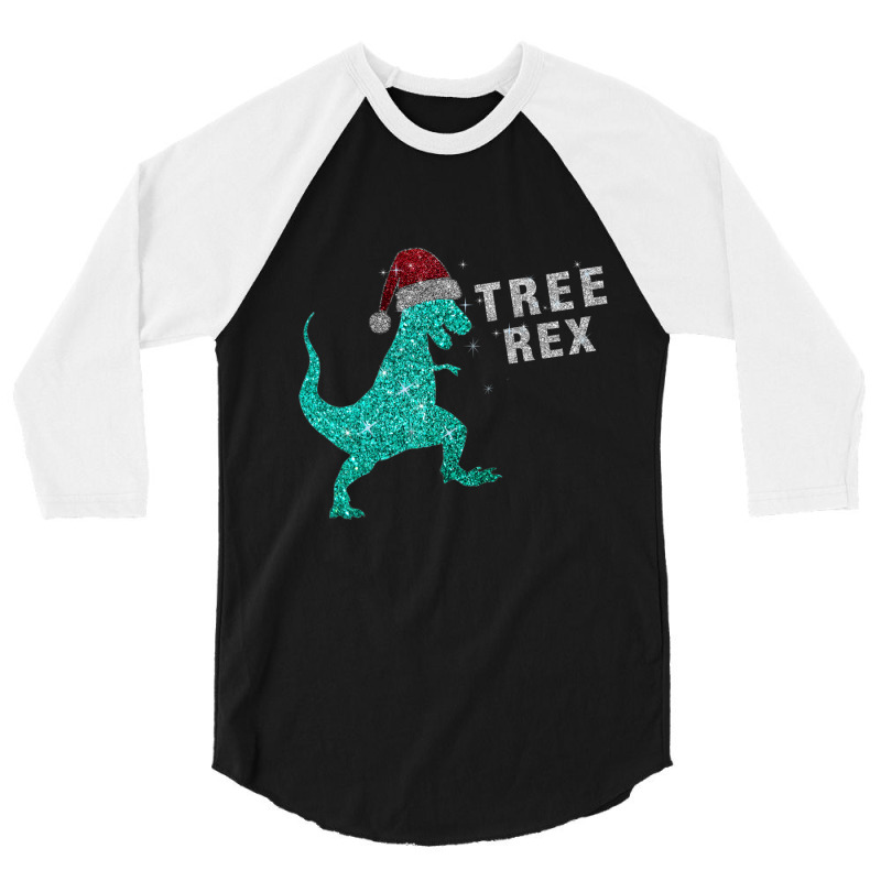 Bling Bling Christmas Tree Rex - Limited Edition 3/4 Sleeve Shirt by hama designer | Artistshot