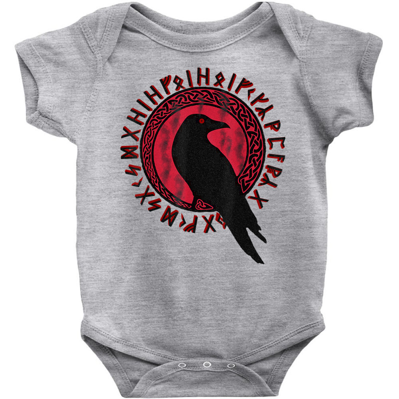 Odin Ravens Huginn & Muninn Vegvisir Tshirt Vikings Myth Tee T Shirt Baby Bodysuit by hustonfkobar3 | Artistshot