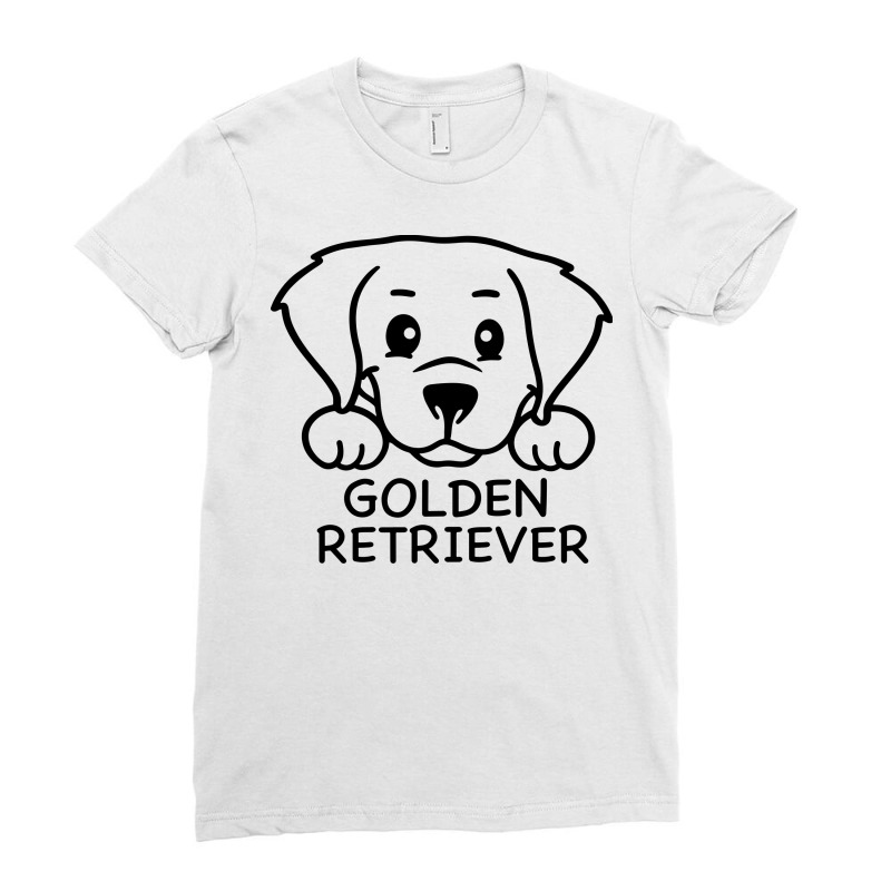 Golden Retriever Ladies Fitted T-Shirt by waroenk design | Artistshot