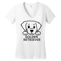 Golden Retriever Women's V-neck T-shirt | Artistshot