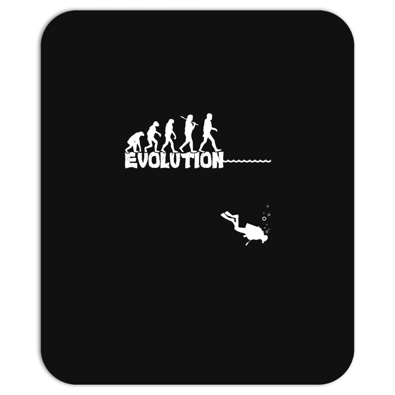 Custom Evolution Of Man Funny Scuba Diving T Shirt Mousepad By Afa Designs  - Artistshot