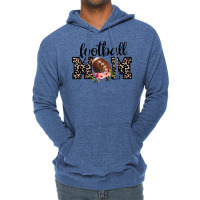 Football Football Mom Leopard Flower Sporty Football Lovers 64 Footbal Lightweight Hoodie | Artistshot