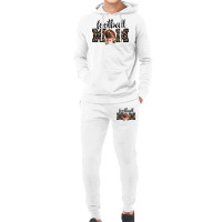 Football Football Mom Leopard Flower Sporty Football Lovers 64 Footbal Hoodie & Jogger Set | Artistshot