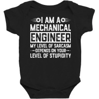 Retro Mechanical Engineer Level Of Sarcasm Engineering T Shirt Baby Bodysuit | Artistshot