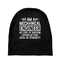 Retro Mechanical Engineer Level Of Sarcasm Engineering T Shirt Baby Beanies | Artistshot