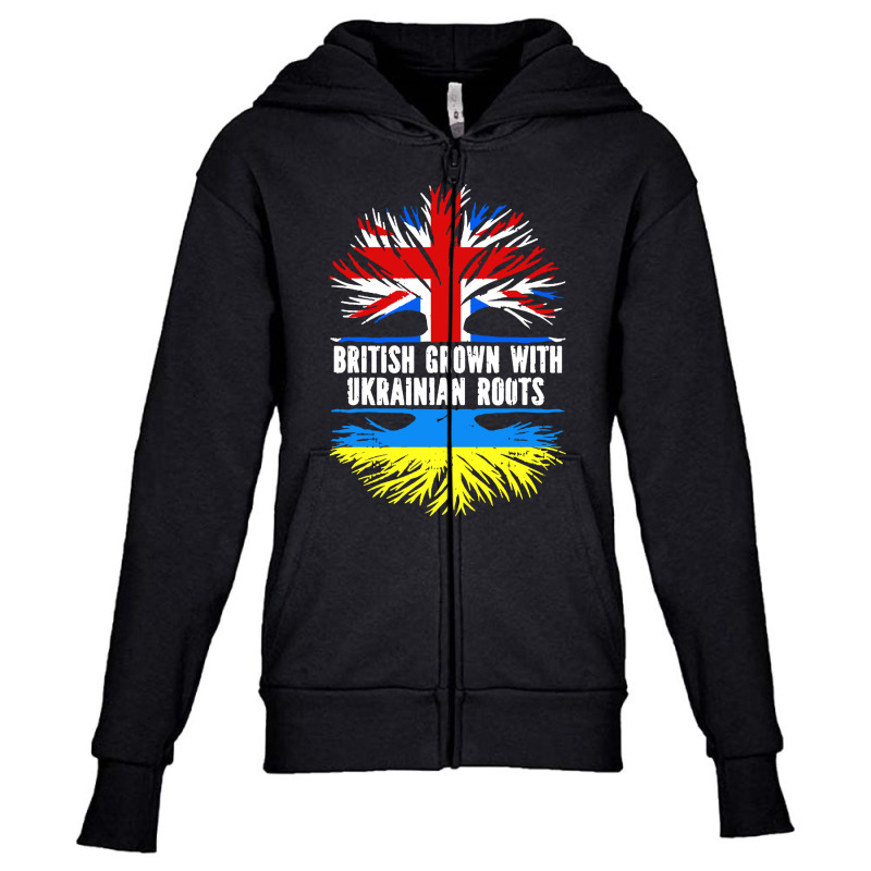 British Grown With Stop War Youth Zipper Hoodie | Artistshot