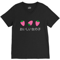 Strawberries Japanese V-neck Tee | Artistshot