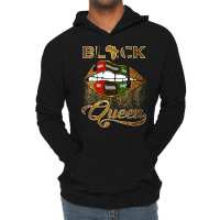 Womens Black Queen African Pan Flag Sexy Lips Drip Melanin Pride V Nec Lightweight Hoodie | Artistshot