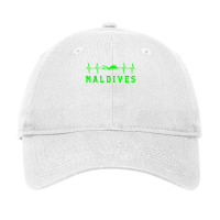 Maldives Scuba Diving Maldives Souvenir Heartbeat Diving T Shirt Adjustable Cap | Artistshot