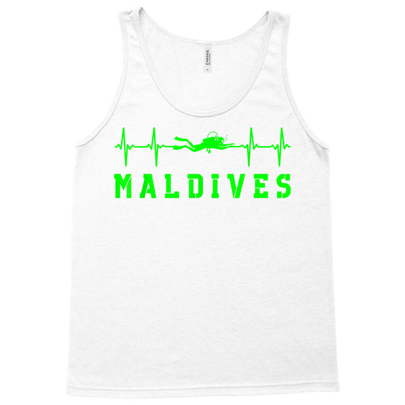 Maldives Scuba Diving Maldives Souvenir Heartbeat Diving T Shirt Tank Top | Artistshot