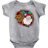 Santa Texas Map Baby Bodysuit | Artistshot