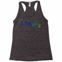 Australian Cattle Dog T  Shirt Australian Cattle Dog Colorful Heartbea Racerback Tank | Artistshot