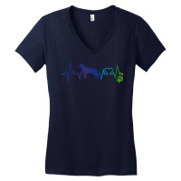 Australian Cattle Dog T  Shirt Australian Cattle Dog Colorful Heartbea Women's V-neck T-shirt | Artistshot