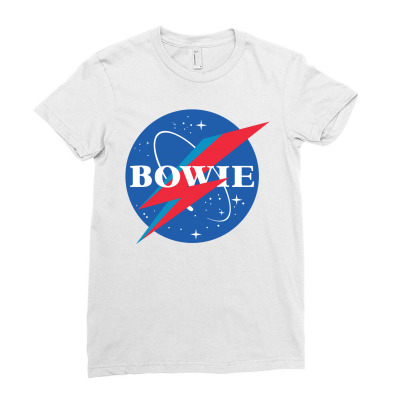 Bowie Nasa Parody Ladies Fitted T-shirt Designed By Toweroflandrose