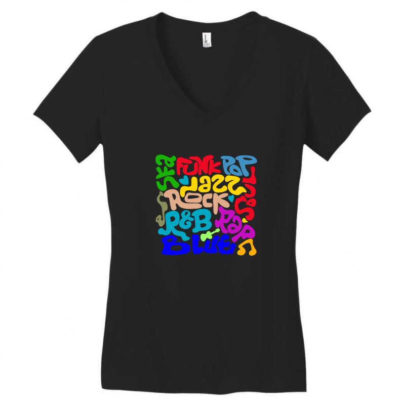 Music The Universal Language Women's V-Neck T-Shirt by roisestephens | Artistshot