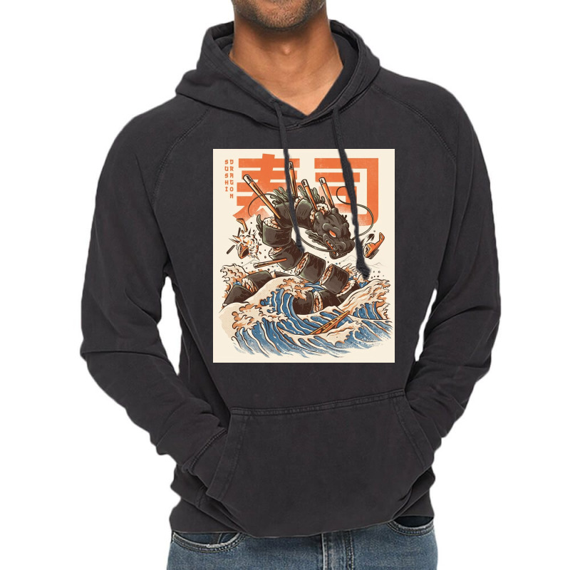 Great Sushi Dragon Vintage Hoodie | Artistshot