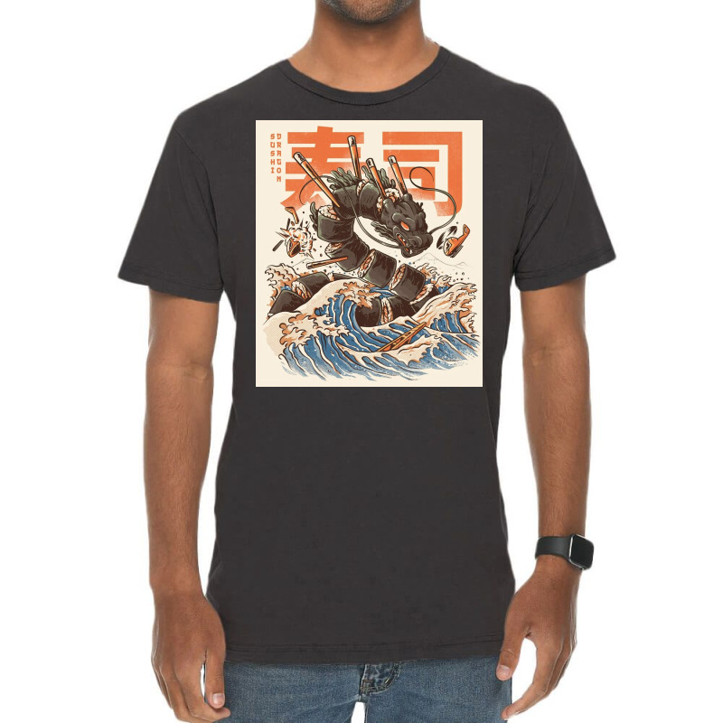 Great Sushi Dragon Vintage T-shirt | Artistshot