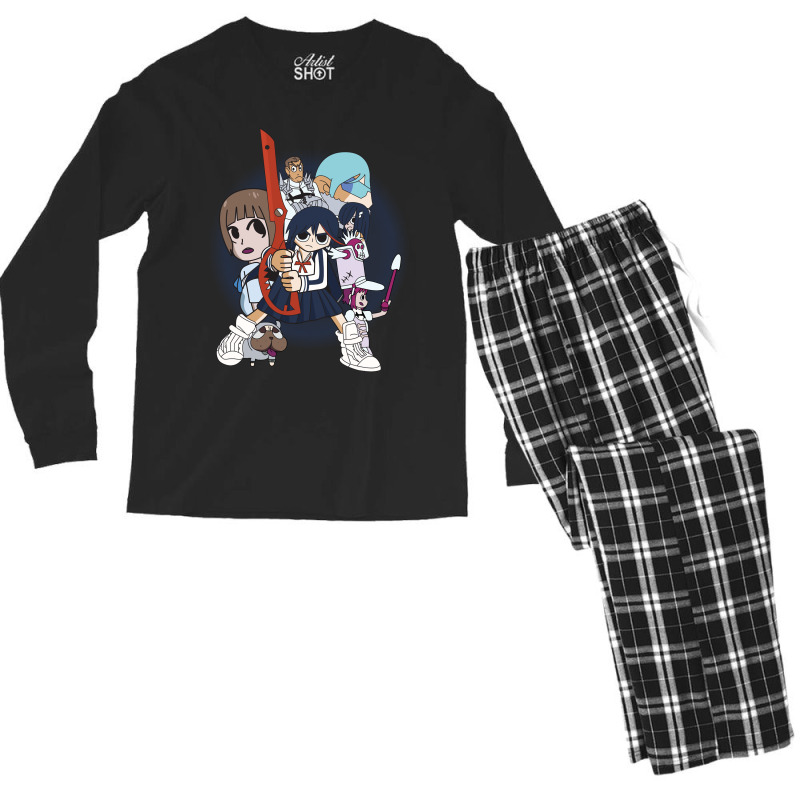 Playing  Scott Cartoon Call Me Men's Long Sleeve Pajama Set | Artistshot