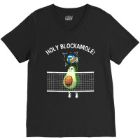 Funny Volleyball For Men Women Holy Guacamole Player Blocker V-neck Tee | Artistshot