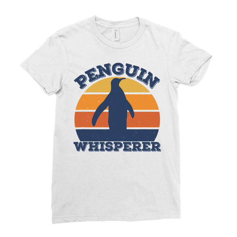 Penguin Women Vintage Penguin Whisperer Cute Sea Birds Penguin Lover 3 Ladies Fitted T-Shirt by golferu | Artistshot