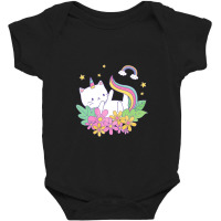 Cat Unicorn Aesthetic Flower Baby Bodysuit | Artistshot