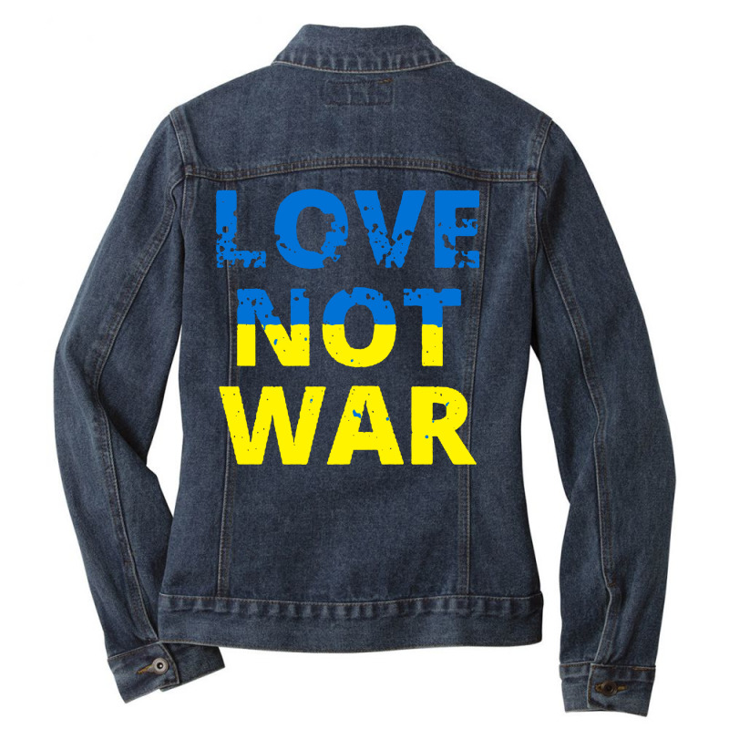 Love Not War Ladies Denim Jacket | Artistshot