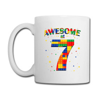 Building Blocks Bricks Awesome At 7 Years Old Birthday Boy Coffee Mug | Artistshot