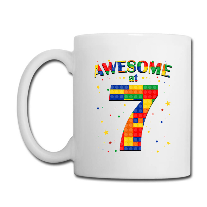 Building Blocks Bricks Awesome At 7 Years Old Birthday Boy Coffee Mug | Artistshot