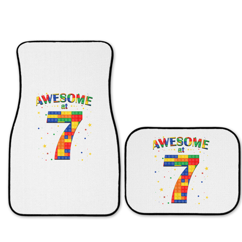 Building Blocks Bricks Awesome At 7 Years Old Birthday Boy Full Set Car Mats | Artistshot