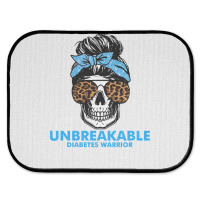 Diabetes Unbreakable Diabetes Warrior Skull Halloweenfor Woman 332 Awa Rear Car Mat | Artistshot