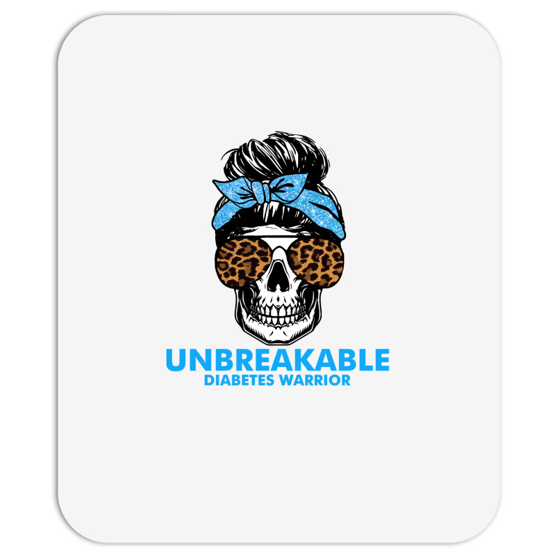 Diabetes Unbreakable Diabetes Warrior Skull Halloweenfor Woman 332 Awa Mousepad | Artistshot