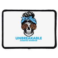 Diabetes Unbreakable Diabetes Warrior Skull Halloweenfor Woman 332 Awa Rectangle Patch | Artistshot