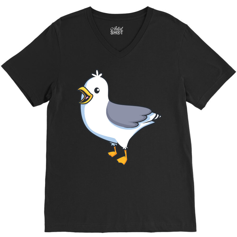 Kawaii Seagull T  Shirt Kawaii Herring Gull T  Shirt V-neck Tee | Artistshot