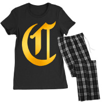 Old English Style Initial Letter Women's Pajamas Set | Artistshot