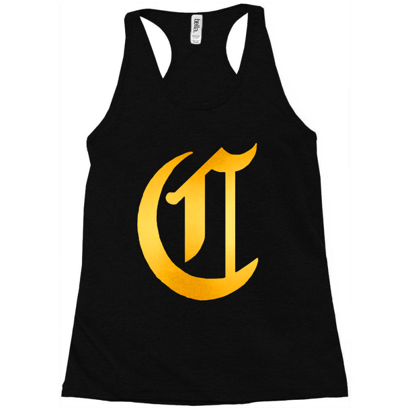 Old English Style Initial Letter Racerback Tank by KennethShop | Artistshot