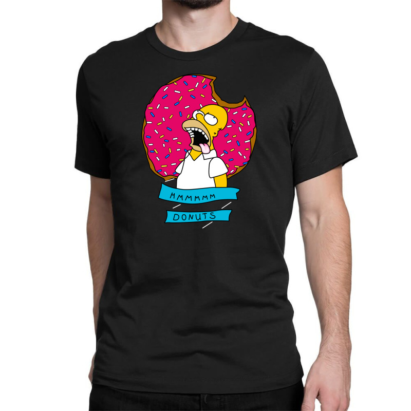 The Simpsons Men's Graphic Tee Shirt Homer Donut, Sizes S-3XL, Mens T-Shirts  