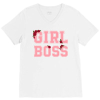 Girl Boss For Light V-neck Tee | Artistshot