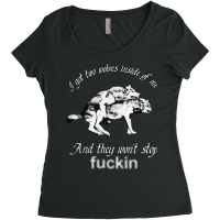 I Got Two Wolves Inside Of Me And They Won't Stop Fuckin' Women's Triblend Scoop T-shirt | Artistshot