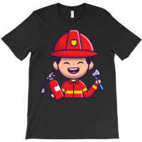 Firefighter T  Shirt Firefighter With Hatchet Axe And Fire Extinguishe T-shirt | Artistshot