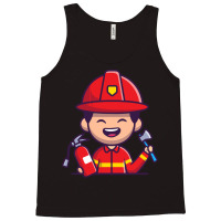 Firefighter T  Shirt Firefighter With Hatchet Axe And Fire Extinguishe Tank Top | Artistshot