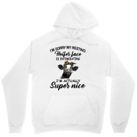 Cow Cattle Womens Funny Cow Im Sorry My Resting Heifer Face Is Intimid Unisex Hoodie | Artistshot