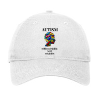 Autism Puzzle Autistic Different Ability Not Disability Autistic Adjustable Cap | Artistshot