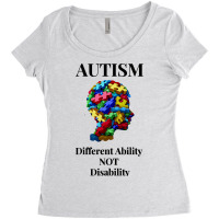 Autism Puzzle Autistic Different Ability Not Disability Autistic Women's Triblend Scoop T-shirt | Artistshot