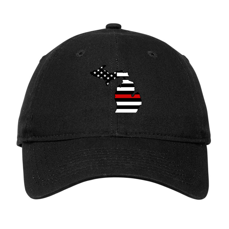 Firefighter T  Shirt Michigan Firefighter Thin Red Line T  Shirt Adjustable Cap | Artistshot