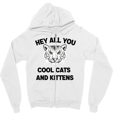 Cool Cats And Kittens Zipper Hoodie Designed By Marwa-design