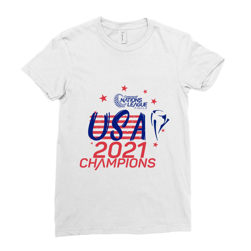 Concacaf Nations League 2021 Usa Champion Shirt Ladies Fitted T-Shirt by Rudy_Glenn | Artistshot