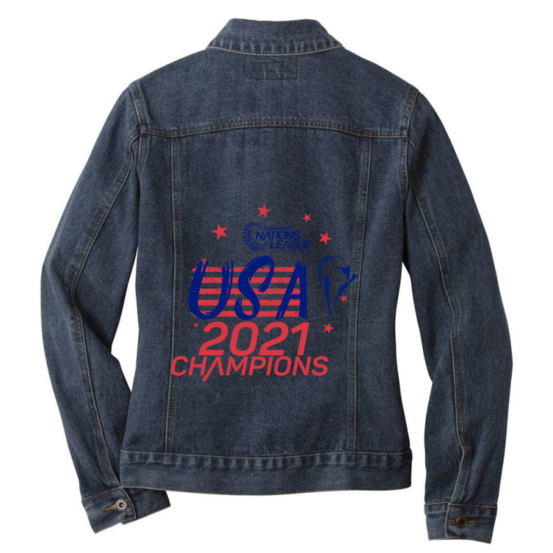 Concacaf Nations League 2021 Usa Champion Shirt Ladies Denim Jacket by Rudy_Glenn | Artistshot